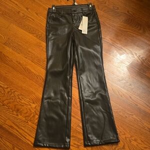 Women's Black Leather Pants